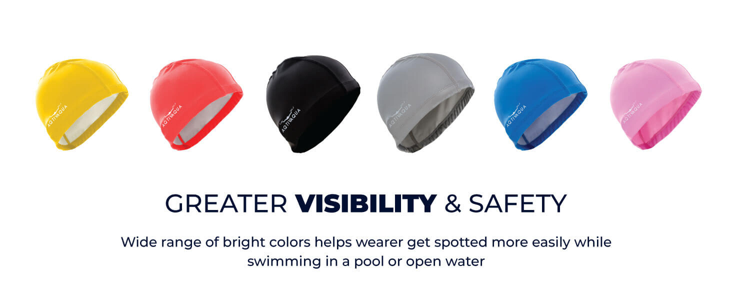 AQTIVAQUA Swimming Cap Color Range – discover our wide range of stylish and colorful caps designed for maximum comfort and protection in the water